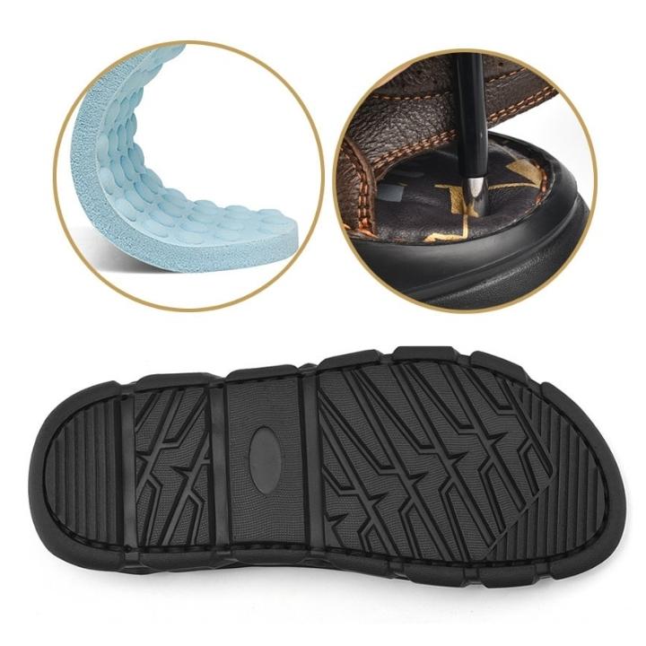 Sandália de Couro com Velcro