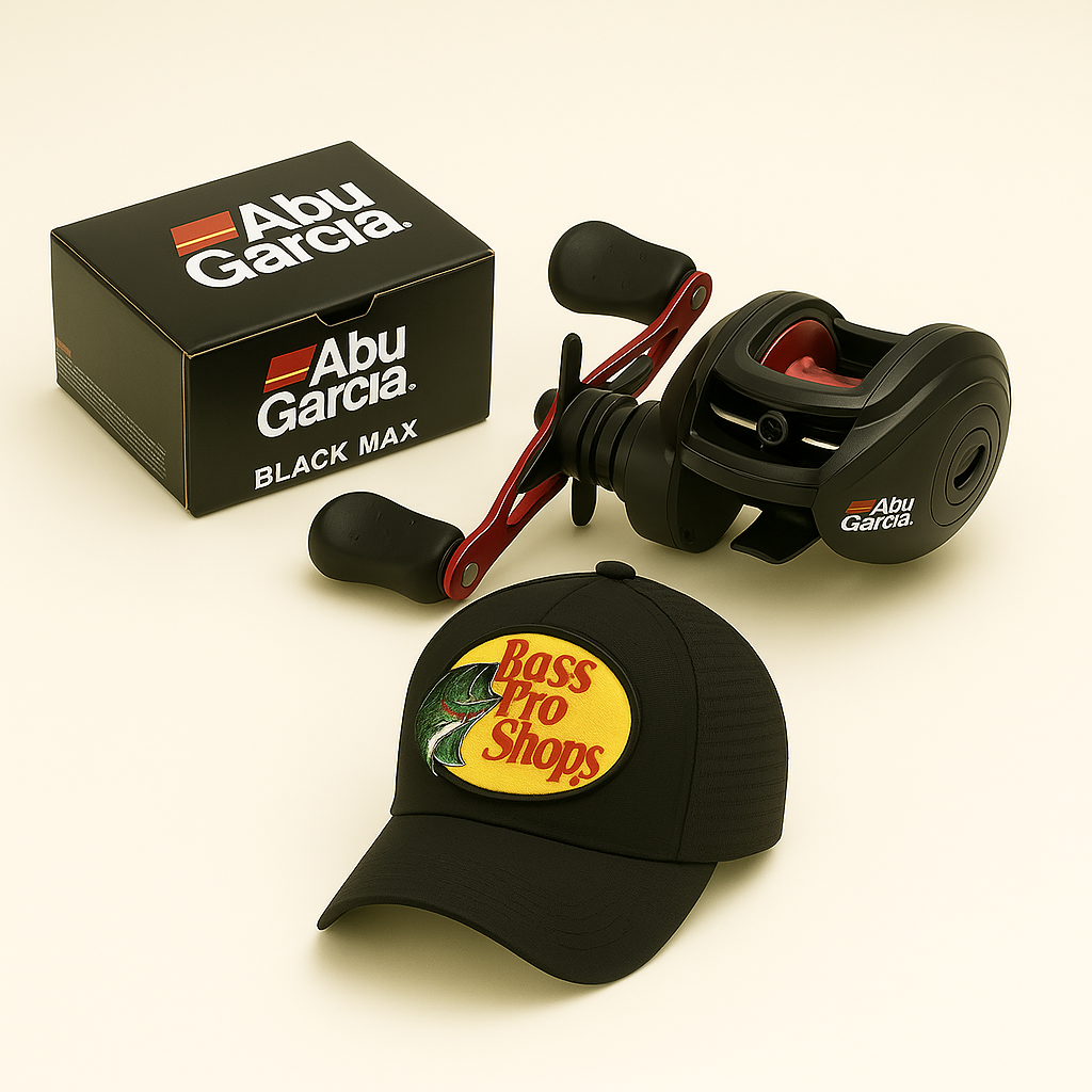 Carretilha Abu Garcia Black MAX3 Anti-Cabeleira com Boné Bass PRO Shop Grátis