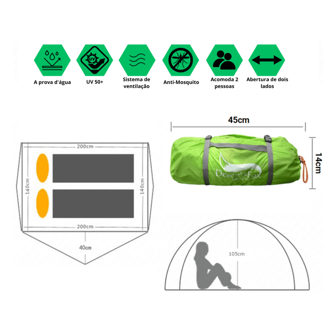 Barraca de Acampamento Ultraleve