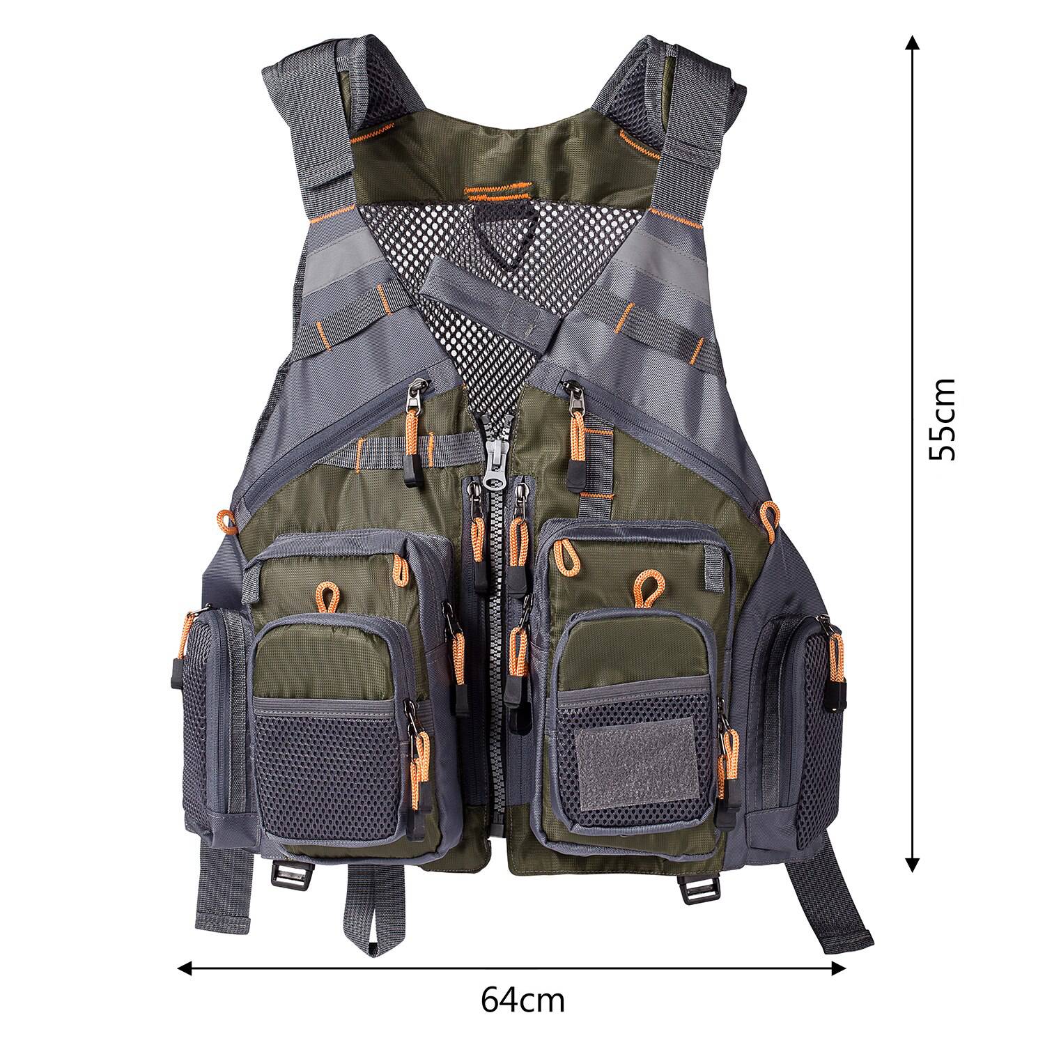 Colete de Pesca Respirável Ajustável