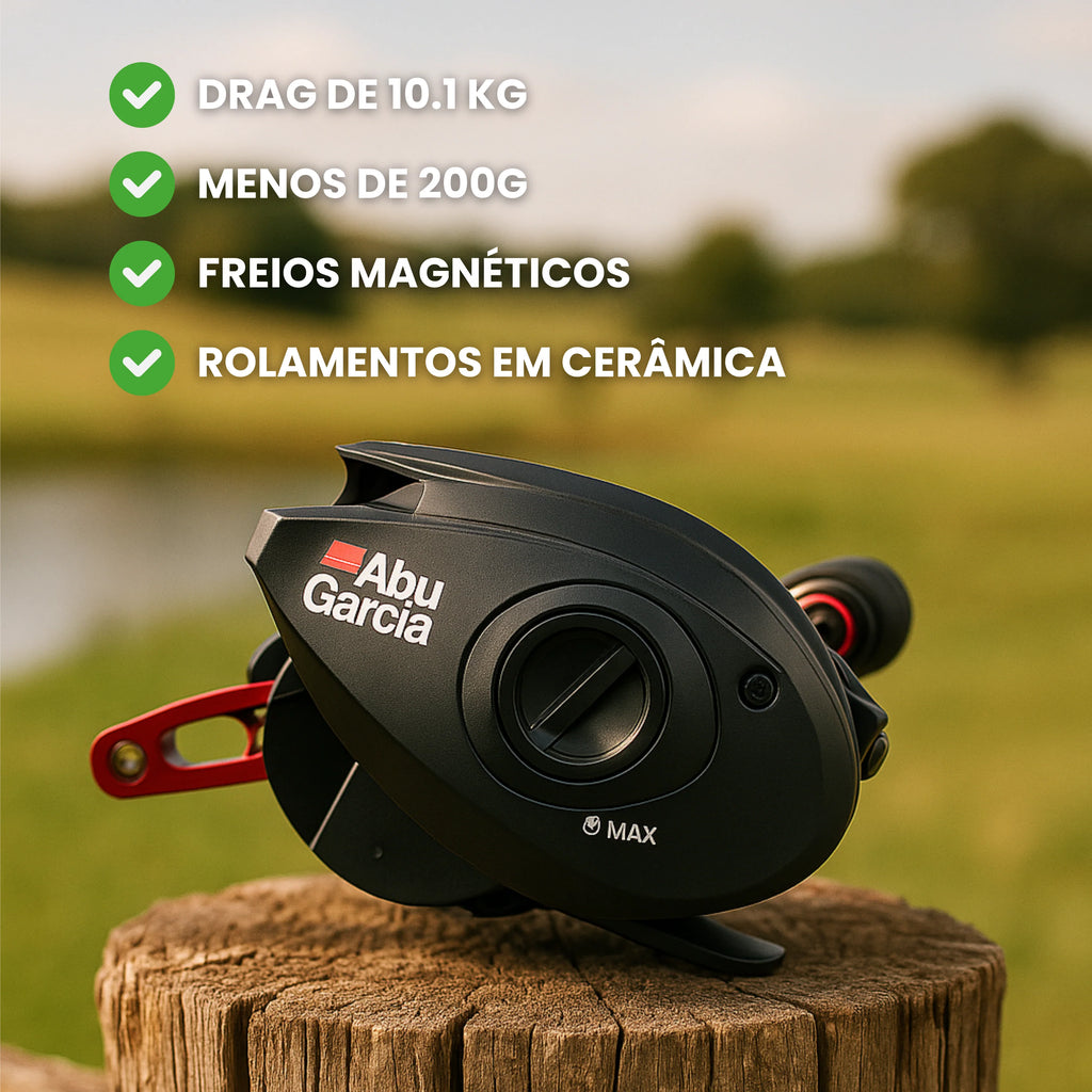 Carretilha Abu Garcia Black MAX3 Anti-Cabeleira com Boné Bass PRO Shop Grátis
